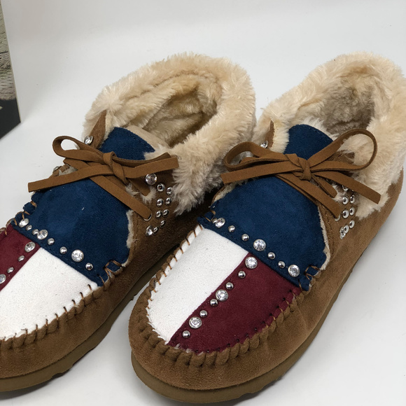 LAST ONE! Montana West Moccasins Texas Beige - Picture 2 of 8
